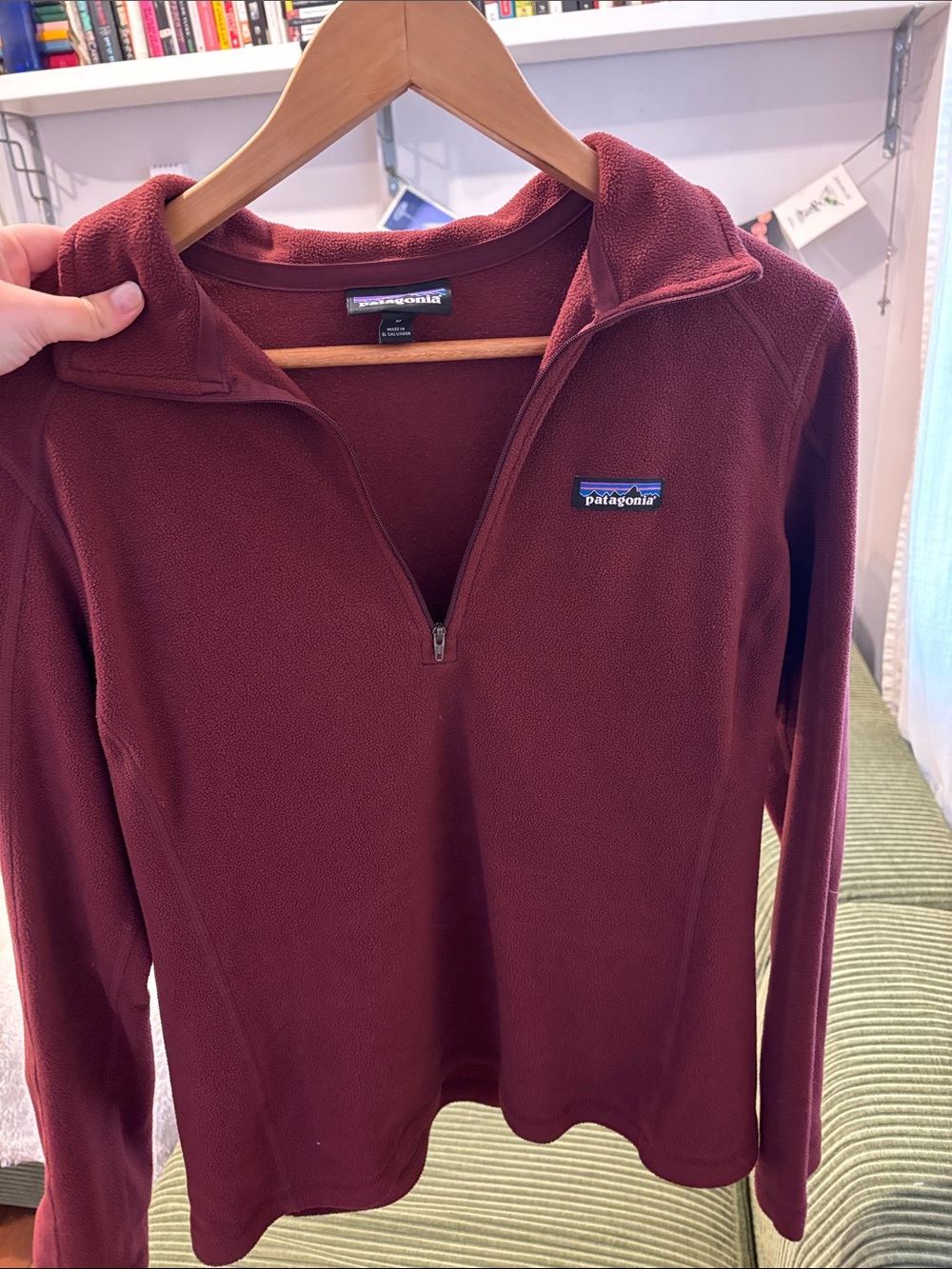 Patagonia Women's Quarter-Zip Fleece Pullover - Maroon